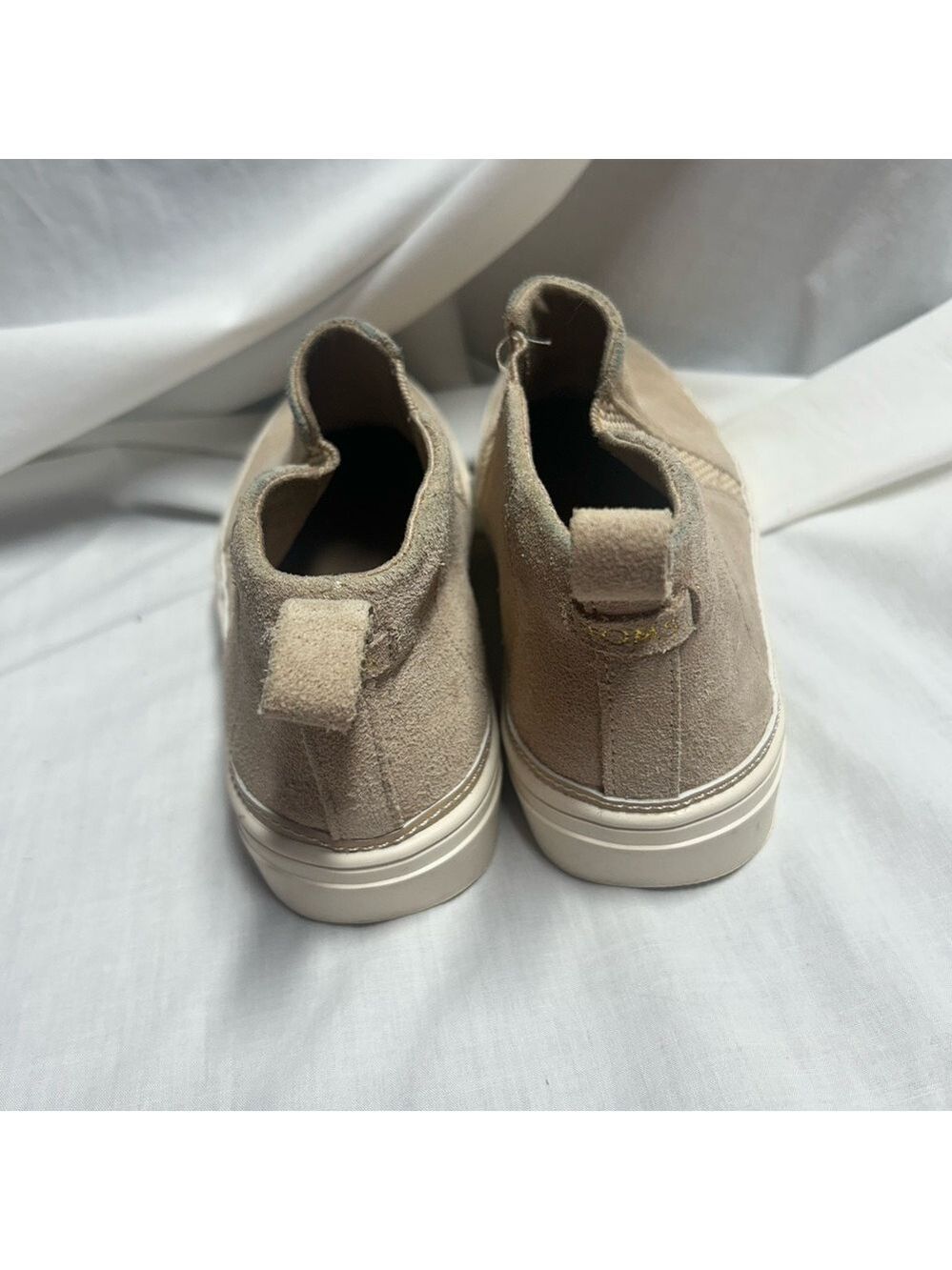 Toms Womens Bryce Beige Suede Slip On Shooties Shoes 6 - Picture 4 of 12